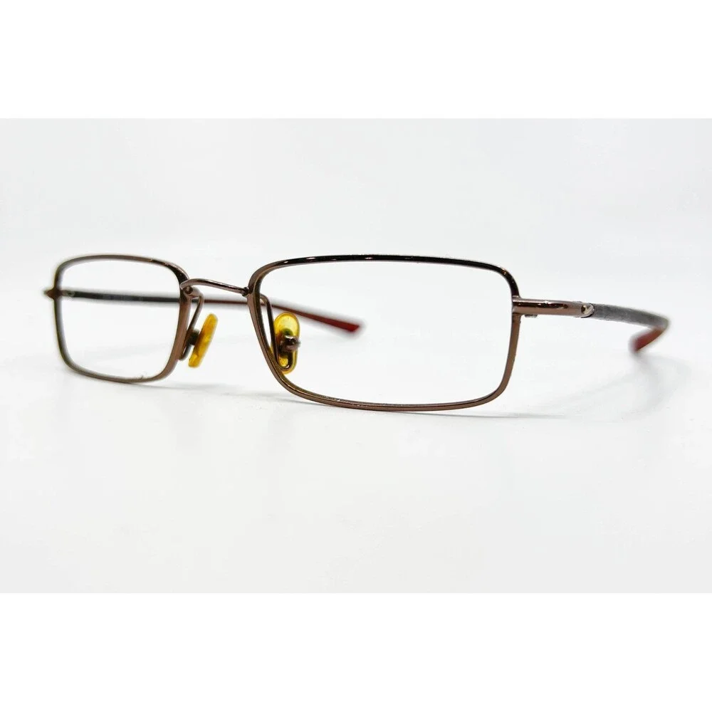 Nike Eyeglasses Mens Brown Flexon 4152 200 Rectangular Metal 51-18-140